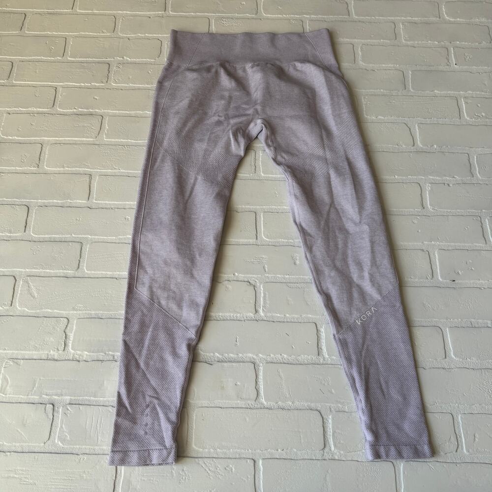 KORA Women's Athletic Contour Leggings Light Purple Compression Yoga - sz L - Picture 4 of 6